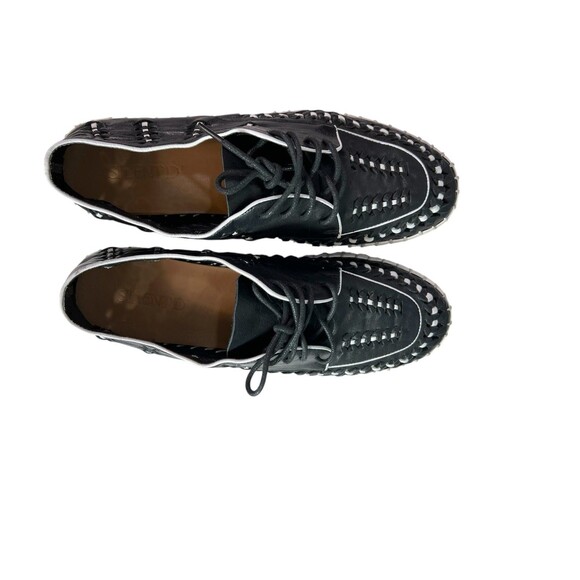 Anthropologie Silent D Brodies Sneaker Black Woven Leather $175 Size EU 40, US 9 - Picture 5 of 10